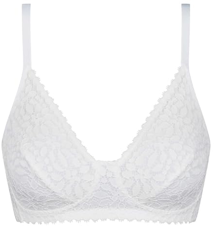 Dim Femme Sans Armatures Daily Dentelle X1 Soutien-Gorge, Blanc, 100D EU