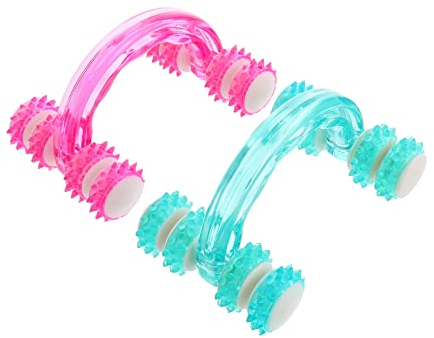 GLEAVI 2St Massagegerät geriffelte Dermarolle Handwerkzeuge health Pflege auch Golfwerkzeuge plastische Massage Gesundheitsvorsorge Mondrover Massagekugel Massagestab Scrollrad