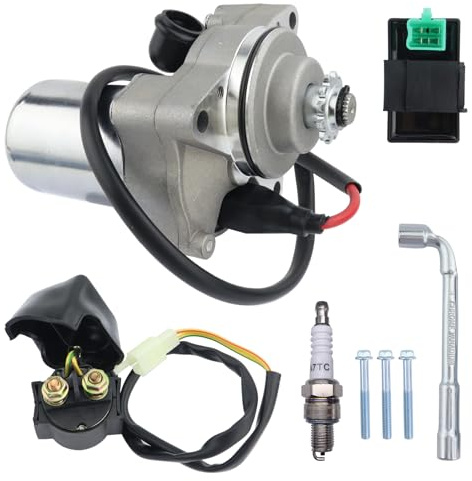 shamofeng Démarreur à 3 boulons et relais solénoïde et CDI pour 50cc 70cc 90cc 100cc 110cc 125cc ATV Dirt Bikes Go Karts chinois Pit Bike Quad 4 roues Dune Buggy Sandrail SSR Roketa Taotao Jonway SunL
