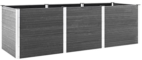 Hommdiy Hochbeet Grau 300x50x91 cm WPC