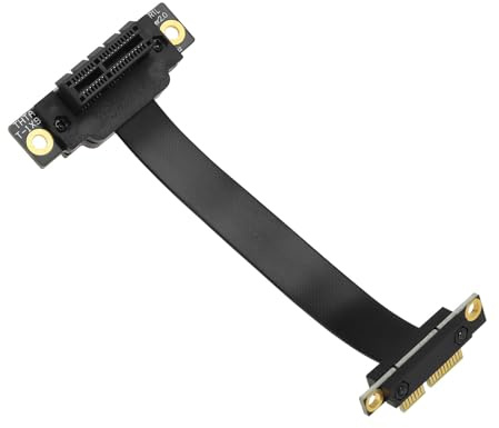 Create idea Cavo di prolunga PCIE doppio a 90 gradi ad alta velocità PCI Express 3.0 da maschio a femmina, scheda di rete wireless, cavo di connessione per scheda audio (10 cm)