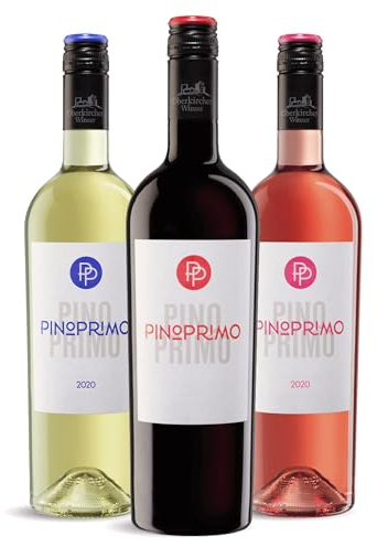 Oberkircher Winzer PinoPrimo Cuvée Wein-Paket - Weißwein, Rosé & Rotwein halbtrocken - mild im Geschmack, ideal als Wein-Geschenk, deutscher Wein aus Baden (3 x 0,75l)