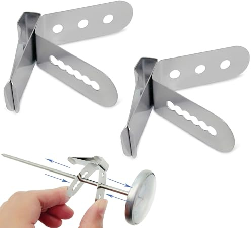 JYTDBCS 2pcs Universal Meat Grill Thermometer Probe Clip Holder for Ambient Temperature Readings BBQ Grill Oven Smoker
