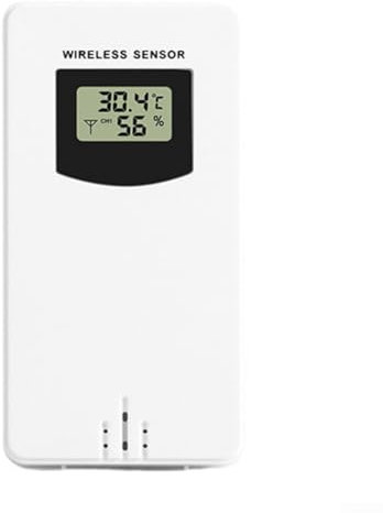 Station météo numérique avec capteur sans fil pour température et humidité (blanc)