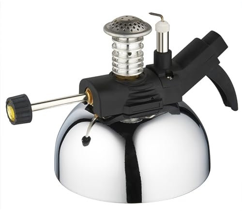 Bruciatore Bunsen da Laboratorio, bruciatore Bunsen Portatile, Mini fornello di Grande capacità, può Essere gonfiato ripetutamente per l'uso, Adatto per preparare Il tè, in Laboratorio e per Uso sc