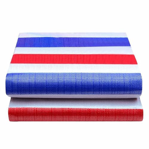 RADAAB Telo in PE Telone Impermeabile 2x6m 6x10m 8x12m Copertura Resistente for Patio Esterno Piscina for Auto Teli da Campeggio con Occhielli in Metallo( 4x4m/13x13ft)