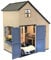 Wendi Toys M33R Mansion Playhouse with Garage, 2-Story Wooden House for Kids, 120x155x200 cm, Red – Eco-Friendly Playhouse for Outdoor Fun, Easy Assembly, Durable Backyard Play Structure