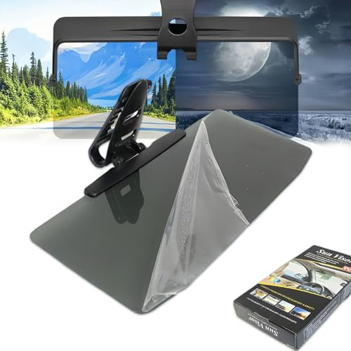 Generic Universal Car Sun Visor with Polarized Glare Protection, Extender Attachment