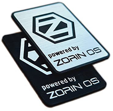 Zorin OS Linux Aufkleber-Set (2 Stück) – Linux Chrome Reflective Serie