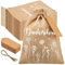 Faccito 12 Set Geschenktüten Dankeschön Jutesäckchen 17 x 23 cm Geschenkbeutel mit Kordelzug und Geschenkanhänger Mitgebsel Jutebeutel für Hochzeit Geburtstag Taufe Konfirmation Kommunion Weihnachten