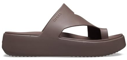 Crocs Getaway Platform Toe Loop, Sandali Donna, Truffle, 41/42 EU