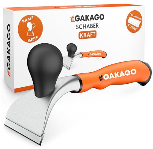 Gakago Raschietto - Lama di alta qualità da 65 mm in resistente carburo di tungsteno - Raschietto universale ergonomico e antiscivolo per legno, metallo, cemento o pietra