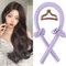 Cerchietto per capelli lunghi, senza calore, con bigodini in morbida seta e elastici per capelli lunghi, colore: viola