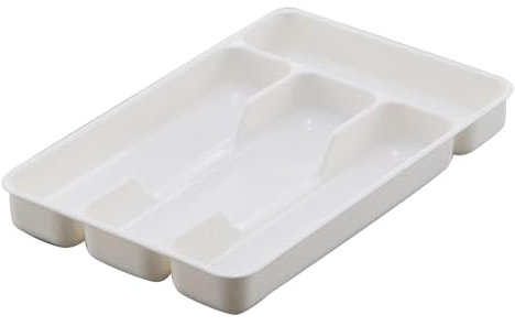 Générique Range Couverts pour Tiroir, Organisateur Couverts Tiroir Cuisine Rangement Ustensiles Bac de Rangement Couvert pour Cuillères Fourchettes Couteaux Vaisselle, 4 Compartiments (A)