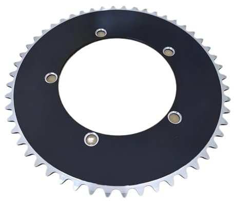 Trohollis Kettenblatt,Fahrrad Kettenblatt 130 BCD Fixed Gear Fahrrad Kettenblatt Bahnrad Kettenblatt Kettenblatt Fixie Single Speed ​​44T 46T 48T 50T 52T 53T 1/8(130BCD 48T)
