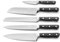 PRADEL ESSENTIEL - Set 5 couteaux de cuisine - Blason - Acier inoxydable 13 C, Finition Satinée - Noir