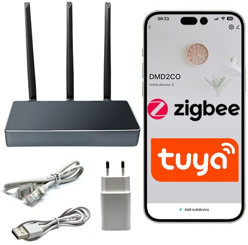 ZIGBEE 3.0 TUYA Gateway Wifi LAN RJ45 3 Antenas Potentes