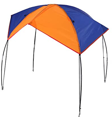 Gonetre Bootsunterkunft Wasserdichtes UV -Schutz -Baldachin -Zelt mit Dshape -Schnallen Zum Angeln Picknick Boot Blau Orange 2 3 4 Personen (68351 Markise (4 Personen))