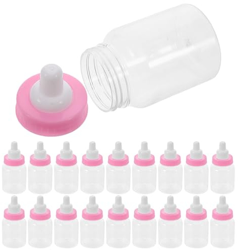 KOMBIUDA 48 Stück Babyparty -Gefälligkeiten nachfüllbare Behälter für Babyflaschen Babyflaschen-Partydekorationen Süßigkeitenbehälter Nachfüllbare Babyflaschen aus Kunststoff