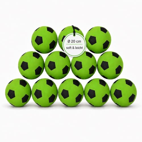 alldoro Schaumstoffball, Ø 20 cm, extra weiche Softbälle, Fußball für Kinder ab 0 Jahren, leise & leicht, Ball für Indoor & Outdoor