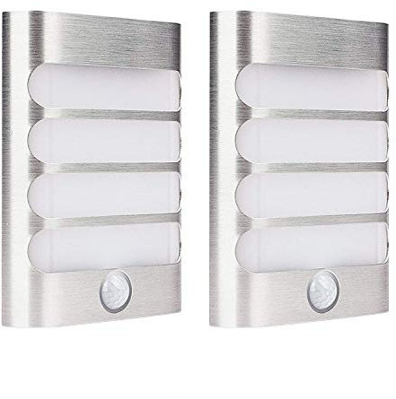 Leadleds Indoor Motion Sensor Wall Lamp (2-Pack), Warm White LED Stick-on Anywhere Security Lights for Stair,Kitchen,Bathroom,Laundry Room,Hallway,Closet