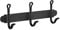 WENKO Hakenleiste Nostalgie Trio, Stahl, 22 x 8.5 x 5 cm, Schwarz
