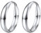 PROSTEEL Glänzend Blatt Design Creolen für Damen Mädchen Edelstahl 40mm Runde Kreolen Ohrringe Hoop Earrings Fashion Kreis Ohrringe Modeschmuck Accessoire für Bürodamen