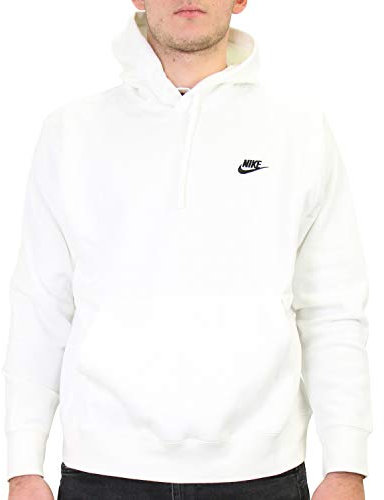 Nike Herren Sweatshirt M NSW Club Hoodie PO BB, White/White/(Black), 3XL, BV2654