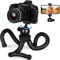 Adofys Trípode flexible Gorillapod con cabezal de bola giratorio de 360° para todas las cámaras DSLR (carga máxima de 1,5 kg) y teléfonos móviles + soporte para móvil resistente