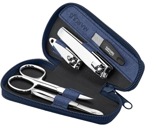 Set per la Manicure – Include 5 Pezzi con Lima di Solingen. Astuccio elegante e pratico, ideale per Uomo e Donna. Perfetto per la cura delle Unghie a casa o in viaggio. Design compatto e funzionale