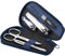 Marqus Manicure Set for Women and Men - 5-Pieces Grooming Kit - File and Tweezers from Solingen - Fashion Leather Case - Ideal for Travelling, jeans