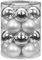 MAGIC Weihnachtskugeln Glas 6cm 20 STK. Christbaumkugeln Farbe: Silber Glanz/weiß matt