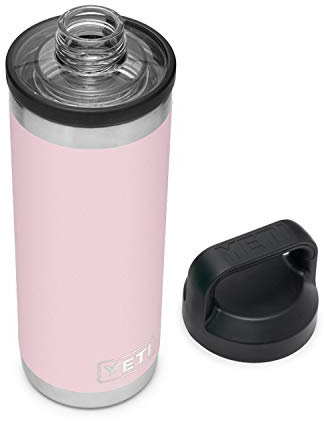 YETI Rambler 18 oz Bottle, Vacuum Insulated, Stainless Steel with Chug Cap, Ice Pink