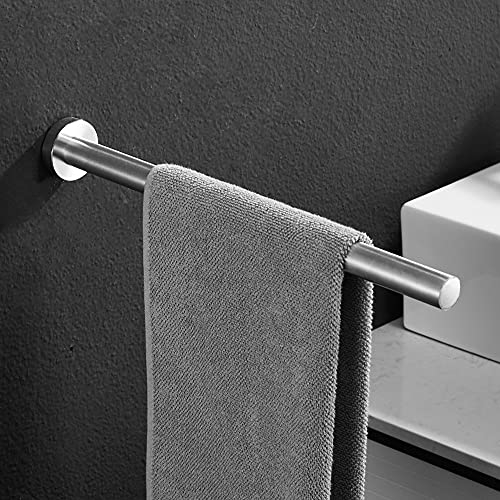 Athyior Porta Asciugamani Bagno da Parete Acciaio Inox - 40cm Bagno Porta Salviette argento spazzolato per Bagno Lavello Gabinetto Cucina (braccio singolo)