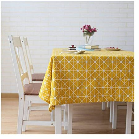 Nappe Table Moderne Nappe Lin Motif en Treillis Table Nappe Nappe Carreaux Noel Grande Taille Jaune Décoration De Protection De Table 60X60Cm