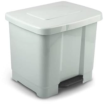 CABLEPELADO - Cubo basura reciclaje plastico apertura pedal 35 Litros - Cubo Reciclar - Separador - PP5 - plástico Resistente (Verde claro)