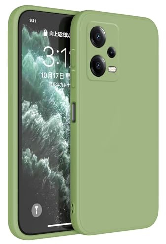 Topme Funda para Redmi Note 12 Pro+ 5G / Redmi Note12 ProPlus (6.67 Inches) Carcasa Caja Case Estuche, Funda Protectora de Piel de Silicona TPU - Verde Matcha