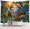 Sevendec Dinosaurier-Dekor-Tapisserie für Kinderzimmer, Jungen-Schlafzimmer, Jurassic Dino Wald, Anicient Animals Fairytale Wandteppich, Wandbehang für College-Wohnheim, Zuhause, lustige