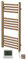 Greened House Scaldasalviette elettrico in ottone spazzolato dritto, 400 mm di larghezza x 800 mm di altezza, termostato + timer e termostato