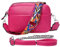 Cckuu Crossbody Bag for Women, Small Women's Leather Cross-body Bags Crossbody Camera Bag Handbag Shoulder Bag Purse&2 Shoulder Straps(Hot Pink)
