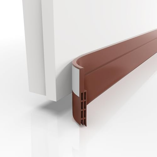 Domar- paraspifferi porta ingresso 100 cm marrone - Sotto porta spifferi autoadesiva extra forte - para spifferi per il massimo isolamento - Sottoporta per scarafaggi ottimale