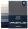 Dreamzie Premium Spannbettlaken 160x200 cm, Spannbetttuch für Dicke Matratzen bis zu 27 cm, Bettlaken 100% Jersey Baumwolle, 150 g/m², Oeko-TEX Zertifiziert - Dunkelgrau