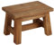 BURI Fußbank 30x20x20 cm Tritthocker aus Holz in braun - Mini Holzbank ideal als Blumenhocker Toilettenhocker belastbar bis 150kg