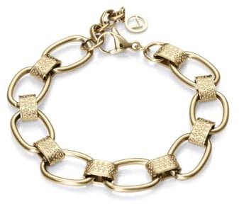 Viceroy - Pulsera de Acero Colección Laura Escanes - Con Eslabones Grandes IP Dorados - Pulsera de Mujer - Largo 17+2cm de Extensión 75366P01012