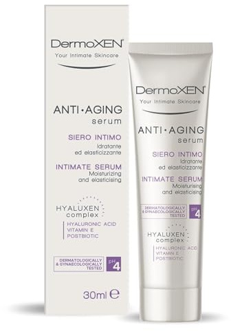 DERMOXEN Gel Intimo Acido Ialuronico Idratante per Secchezza Vaginale 30ml | Lenitivo per Irritazioni anche in Menopausa ed Azione Antiage con Acido Lattico per Elasticità Mucose. Delicato