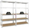 PROREGAL Mega Deal 2X Kellerregal Gorilla | HxBxT 200x120x50cm | Fachlast 175kg | Verzinkt | Garagenregal Schwerlastregal Werkstattregal Lagerregal Steckregal