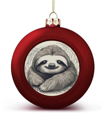 Weihnachtsbaumschmuck, Faultier My Spirit, Tier-Weihnachtskugel-Dekorationsset, Weihnachtsbaum-Dekoration für Feiertagsdekoration