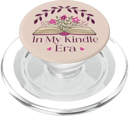 In My Kindle Era Botanical Flowers Book Lover PopSockets PopGrip for MagSafe
