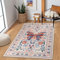 TUKDAK Schmetterling Teppich Wohnzimmer 120x180cm, Moderner Kurzflor Teppich Schlafzimmer, Waschbar Anti-Rutsch Teppiche Teppichen für Kinderzimmer, Orientalischer Teppiche, Frühling Sommer