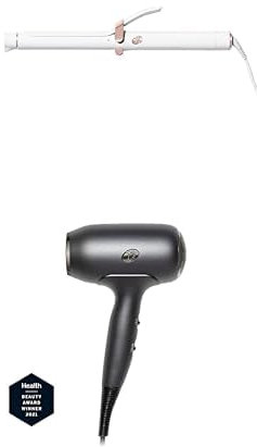 T3 SinglePass Curl Professioneller Lockenstab Langer Locken + T3 Fit Kompakter professioneller Haartrockner